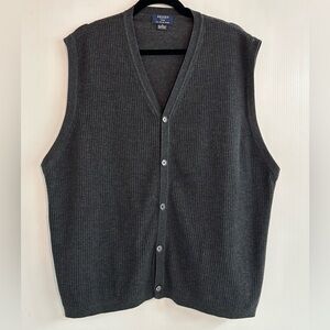 Brooks 346 merino wool button sweater vest XL